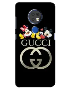 Чехол для Nokia 7.2 с картинкой «Gucci — герои Disney»