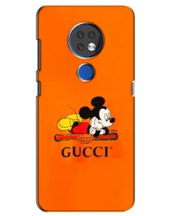 Чохол для Nokia 7.2 з картинкою «Міккі Маус Gucci — помаранч»