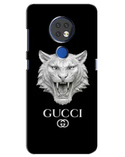 Чохол для Nokia 7.2 з картинкою «Gucci — срібний лев»