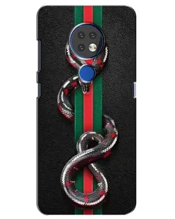 Чохол для Nokia 7.2 з картинкою «Gucci — змія на смузі»