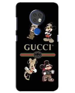 Чохол для Nokia 7.2 з картинкою «Gucci — герої Disney та монограма»