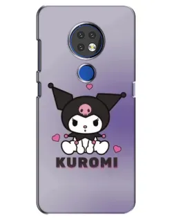 Чехол для Nokia 7.2 с картинкой «Kuromi — фиолетовый арт»
