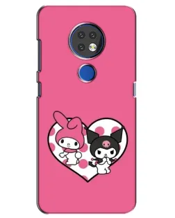 Чехол для Nokia 7.2 с картинкой «Kuromi и My Melody»