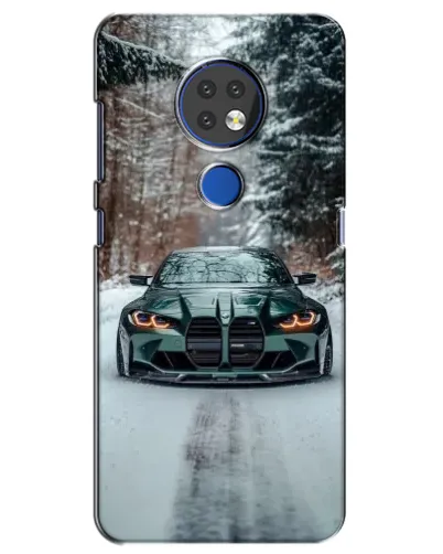 Чохол для Nokia 7.2 з картинкою «BMW у зимовому лісі»