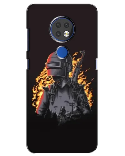 Чохол для Nokia 7.2 з картинкою «PUBG — вогняний силует»