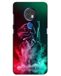 Чохол для Nokia 7.2 з картинкою «PUBG — вогняний воїн»