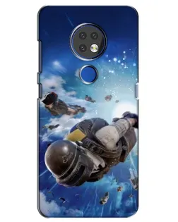 Чохол для Nokia 7.2 з картинкою «Десант PUBG — стрибок»