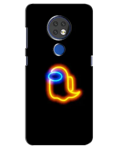 Чехол для Nokia 7.2 с картинкой «Among Us неоновое сияние»