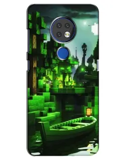 Чохол для Nokia 7.2 з картинкою «Minecraft лісовий пейзаж»