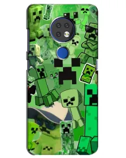 Чохол для Nokia 7.2 з картинкою «Кріпери Minecraft»