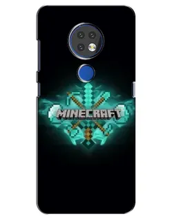 Чохол для Nokia 7.2 з картинкою «Minecraft Diamond лого»