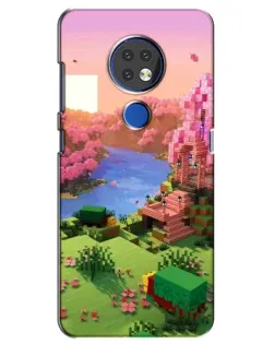 Чохол для Nokia 7.2 з картинкою «Рожеве дерево Minecraft»