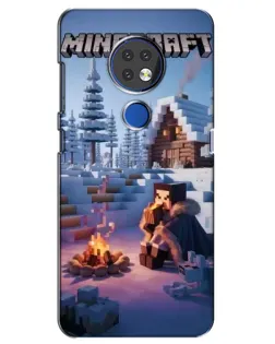 Чохол для Nokia 7.2 з картинкою «Зимовий Minecraft»