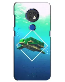 Чохол для Nokia 7.2 з картинкою «Черепаха Minecraft»