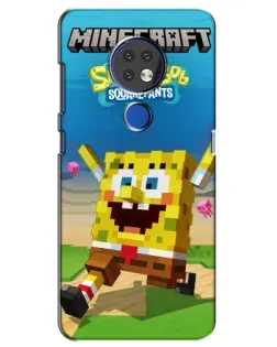 Чохол для Nokia 7.2 з картинкою «Губка Боб Minecraft»