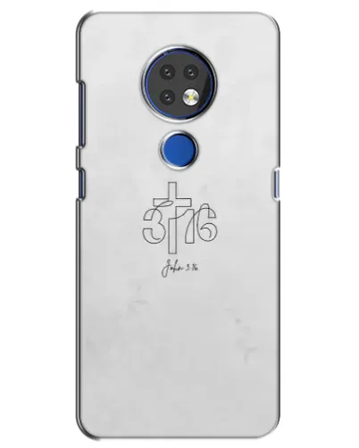 Чехол для Nokia 7.2 с картинкой «Иоанна 3:16 Крест»
