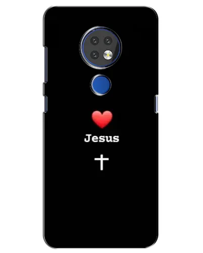 Чехол для Nokia 7.2 с картинкой «Сердце - Jesus»
