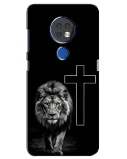 Чехол для Nokia 7.2 с картинкой «Лев и Крест»