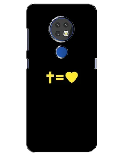 Чехол для Nokia 7.2 с картинкой «Сердце и Крест»