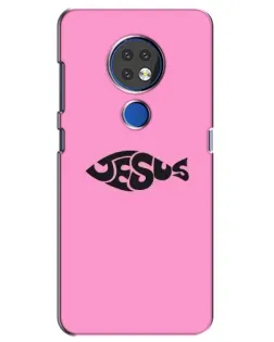Чехол для Nokia 7.2 с картинкой «Розовый символ  Jesus»
