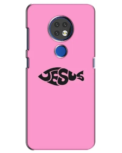 Чехол для Nokia 7.2 с картинкой «Розовый символ  Jesus»