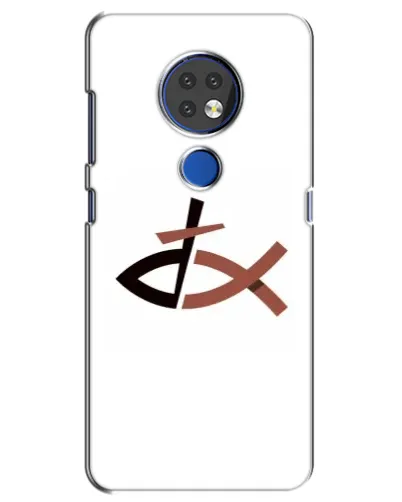 Чехол для Nokia 7.2 с картинкой «Рыба и крест»