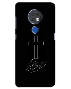 Чехол для Nokia 7.2 с картинкой «Графический крест Jesus» Чехол для Nokia 7.2 с картинкой «Графический крест Jesus»