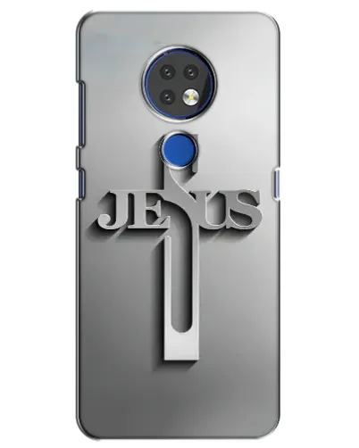 Чехол для Nokia 7.2 с картинкой «Металлический крест Jesus» Чехол для Nokia 7.2 с картинкой «Металлический крест Jesus»