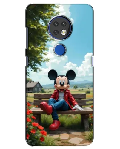 Чехол для Nokia 7.2 с картинкой «Микки на скамейке» Чехол для Nokia 7.2 с картинкой «Микки на скамейке»