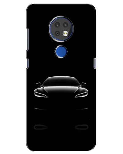 Чохол для Nokia 7.2 з картинкою «Силует Tesla Night»
