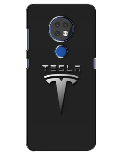 Чохол для Nokia 7.2 з картинкою «Сталевий логотип Tesla»