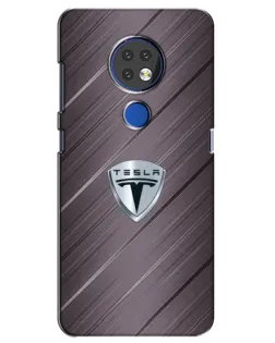 Чохол для Nokia 7.2 з картинкою «Металева текстура Tesla»