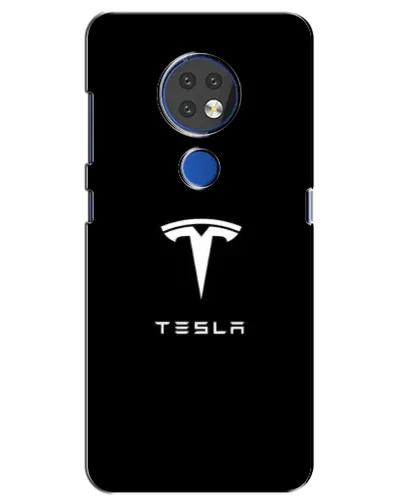 Чохол для Nokia 7.2 з картинкою «Tesla White Logo»