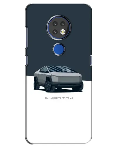 Чохол для Nokia 7.2 з картинкою «Сріблястий Cybertruck Tesla»