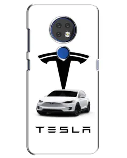 Чохол для Nokia 7.2 з картинкою «Tesla White Style»