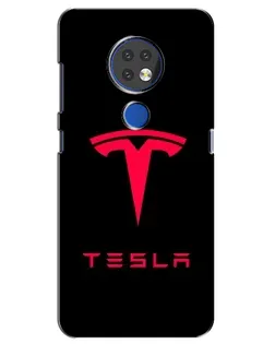Чохол для Nokia 7.2 з картинкою «Tesla Red Logo»