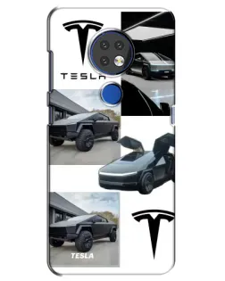 Чохол для Nokia 7.2 з картинкою «Колаж Cybertruck Tesla»