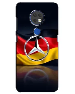 Чехол для Nokia 7.2 с картинкой «Mercedes — флаг Германии» Чехол для Nokia 7.2 с картинкой «Mercedes — флаг Германии»