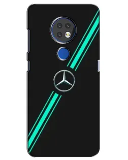Чехол для Nokia 7.2 с картинкой «Спортивные линии Mercedes» Чехол для Nokia 7.2 с картинкой «Спортивные линии Mercedes»