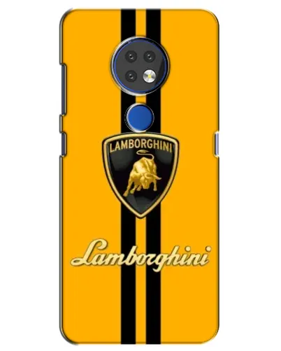 Чохол для Nokia 7.2 з картинкою «Lamborghini Stripe жовтий»