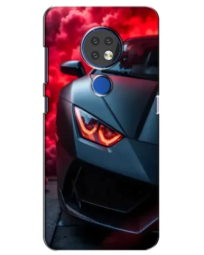 Чохол для Nokia 7.2 з картинкою «Lamborghini червоне сяйво»