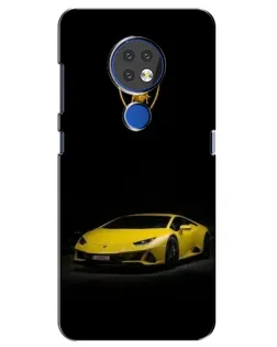 Чохол для Nokia 7.2 з картинкою «Lamborghini жовтий акцент»