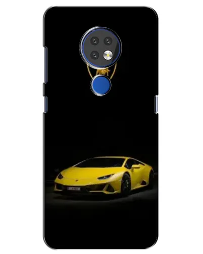 Чохол для Nokia 7.2 з картинкою «Lamborghini жовтий акцент»