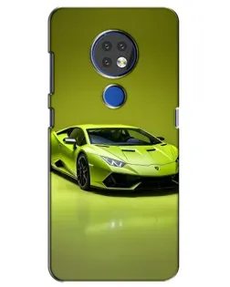 Чохол для Nokia 7.2 з картинкою «Салатовий Lamborghini Huracan»