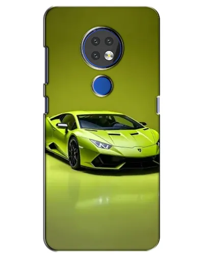 Чохол для Nokia 7.2 з картинкою «Салатовий Lamborghini Huracan»