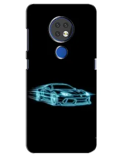 Чохол для Nokia 7.2 з картинкою «Неоновий контур Lamborghini»