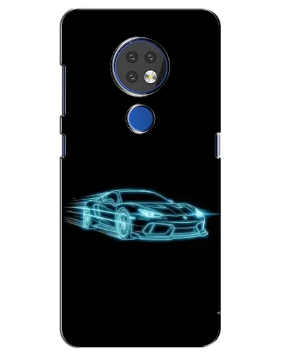 Чохол для Nokia 7.2 з картинкою «Неоновий контур Lamborghini»