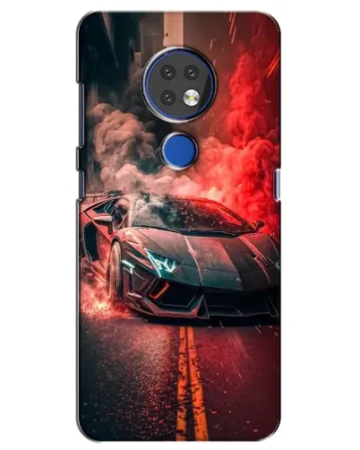 Чохол для Nokia 7.2 з картинкою «Lamborghini червоний дим»