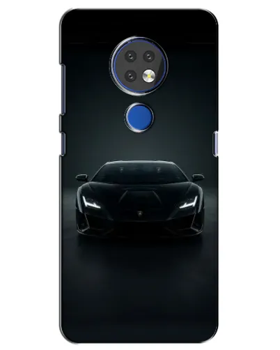 Чохол для Nokia 7.2 з картинкою «Чорний Lamborghini Aventador»