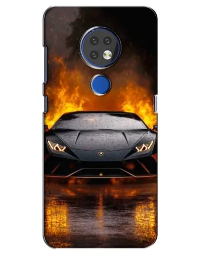 Чохол для Nokia 7.2 з картинкою «Lamborghini у вогні»